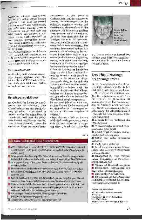 Vorschauseite 2: Der Alltagsbegleiter - Wege in ein neues Berufsfeld