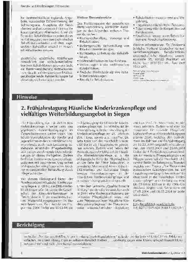 Vorschauseite 2: Rechtliche und strukturelle Weiterentwicklung der Rehabilitation - Positionen der gesetzlichen Rentenversicherung