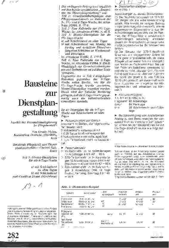 Vorschauseite 1: Bausteine zur Dienstplangestaltung / Aspekte der Personaleinsatzplanung im Pflegebereich // Teil: 5