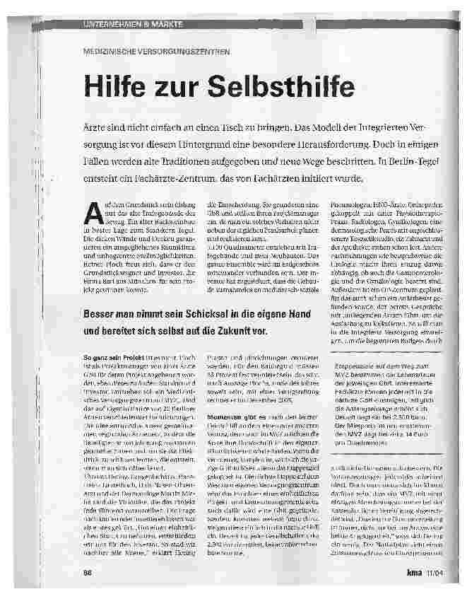 Vorschauseite 1: Hilfe zur Selbsthilfe