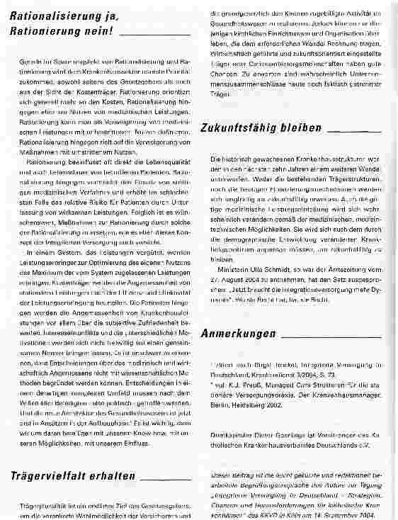 Vorschauseite 4: Implikationen der Integrierten VersorgungDas Ideal von verbesserter Patientenversorgung und Kostenersparnis mit Leben erfüllen