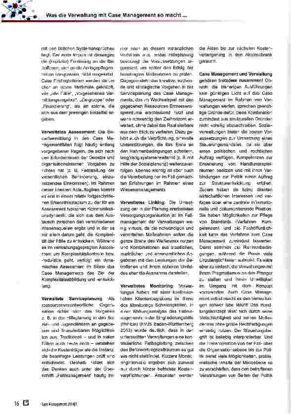 Vorschauseite 3: Was die Verwaltung mit Case Management so macht. ..