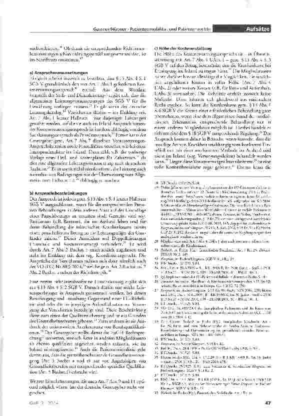 Vorschauseite 2: Patientenmobilität und Patientenrechte - zur Umsetzung der EU-Richtlinie über die grenzüberschreitende Gesundheitsversorgung