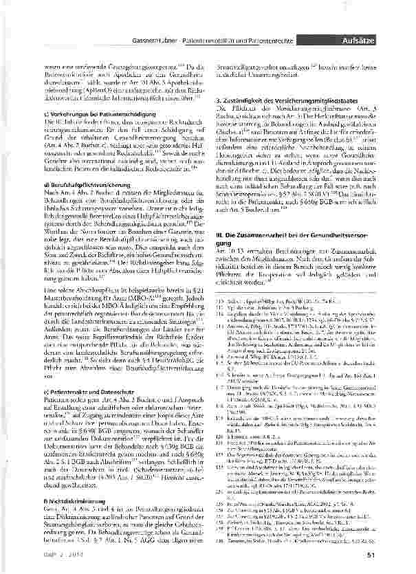 Vorschauseite 6: Patientenmobilität und Patientenrechte - zur Umsetzung der EU-Richtlinie über die grenzüberschreitende Gesundheitsversorgung