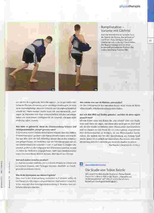 Vorschauseite 4: Gleichgewichtstraining bei Schulterschmerzen