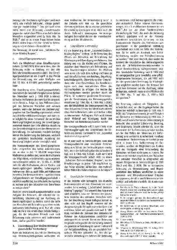 Vorschauseite 4: Der General Comment No. 1 zu Art. 12 der UN-BRK und die Umsetzung im deutschen Recht