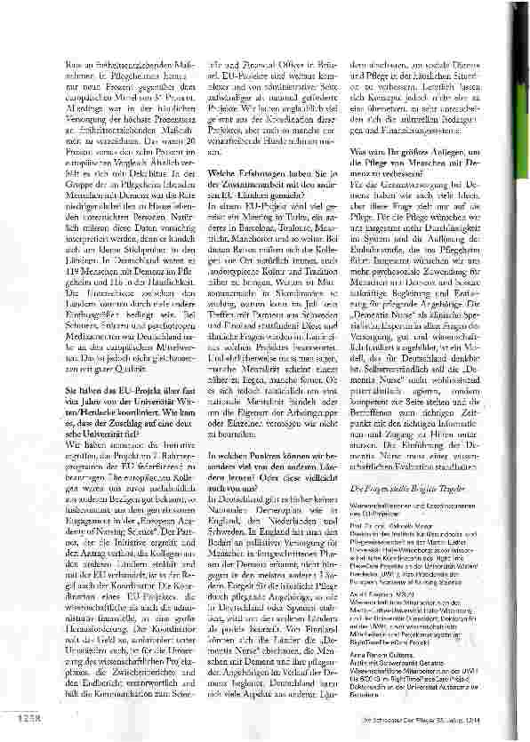 Vorschauseite 3: WIE LEBEN MENSCHEN MIT DEMENZ IN EUROPA?