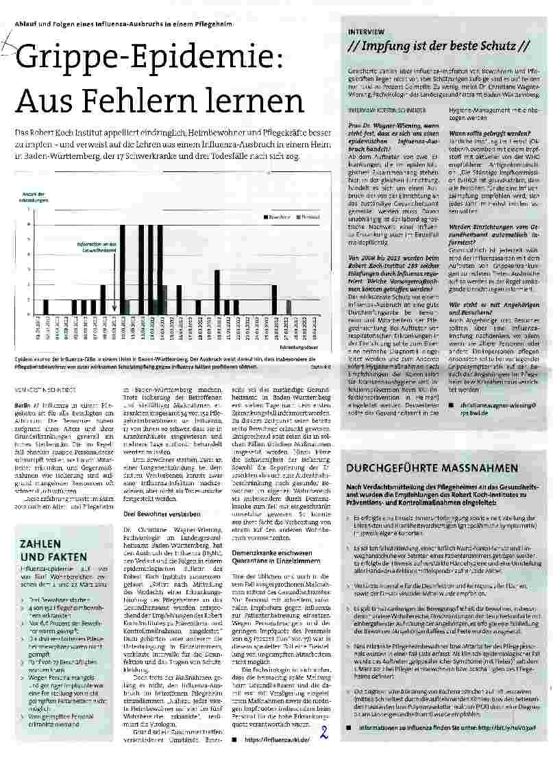 Vorschauseite 1: Grippe-Epidemie: Aus Fehlern lernen