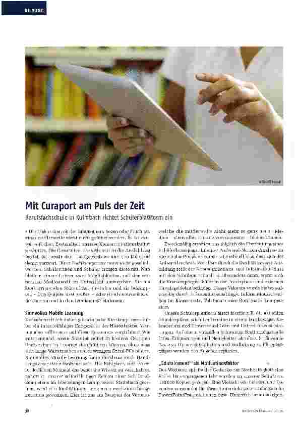 Vorschauseite 1: Mit Curaport am Puls der Zeit