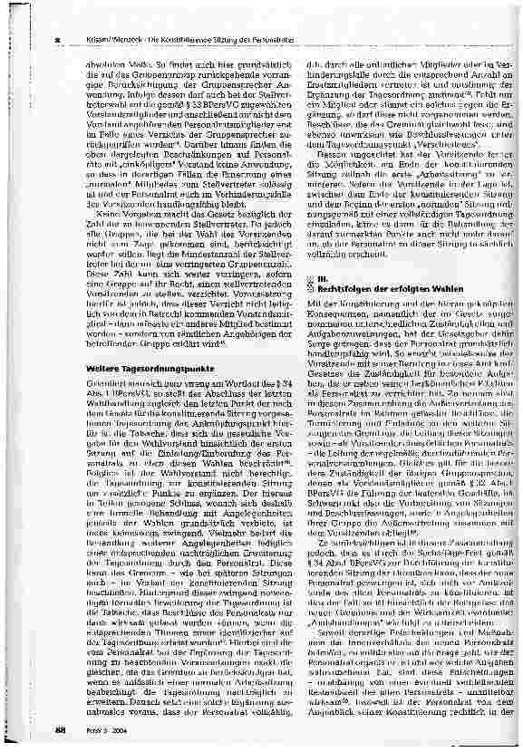 Vorschauseite 5: Die Konstituierende Sitzung des Personalrates