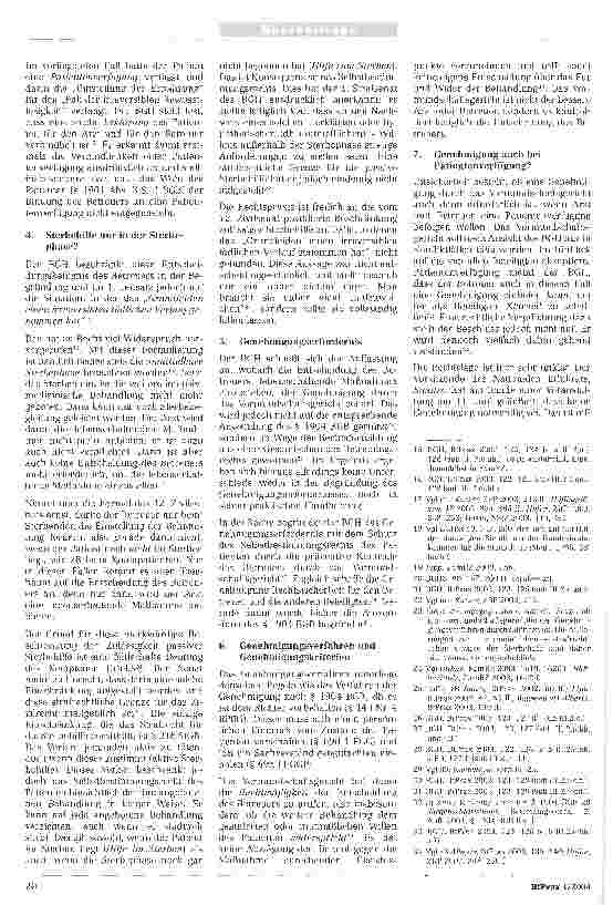 Vorschauseite 3: Die Entscheidung des BGH zur SterbehilfeKonsequenzen und Bedeutung für die Praxis