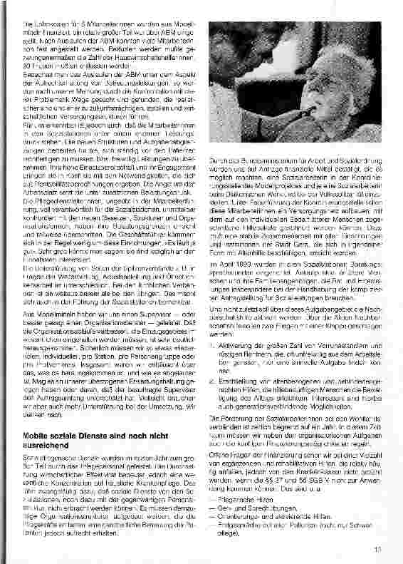 Vorschauseite 3: Ansichten - Einsichten - Aussichten Versorgung Pflegebedürftiger in Gera/Thüringen