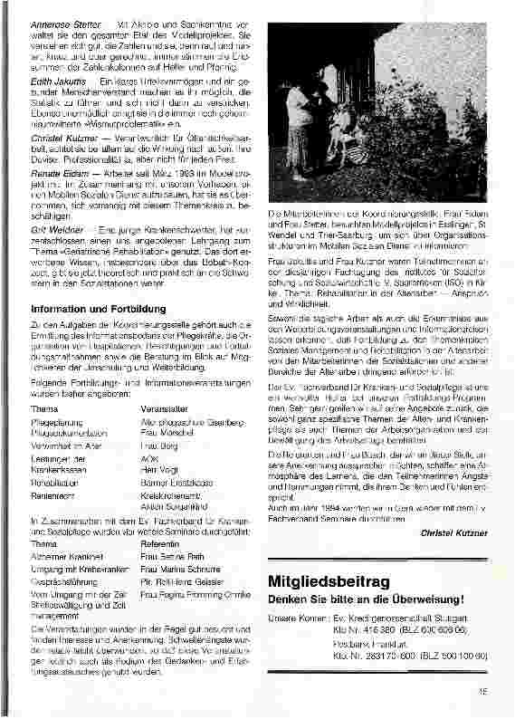 Vorschauseite 5: Ansichten - Einsichten - Aussichten Versorgung Pflegebedürftiger in Gera/Thüringen
