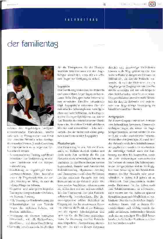 Vorschauseite 3: Der Familientag - Vorbereitung auf das Leben zu Haus