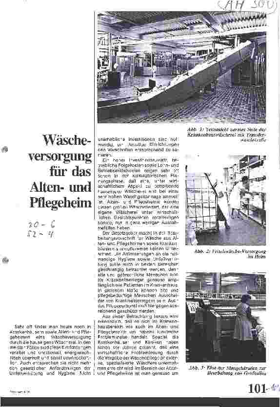Vorschauseite 1: Wäscheversorgung für das Altenund Pflegeheim