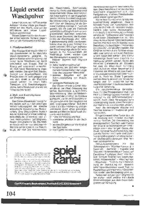 Vorschauseite 4: Wäscheversorgung für das Altenund Pflegeheim