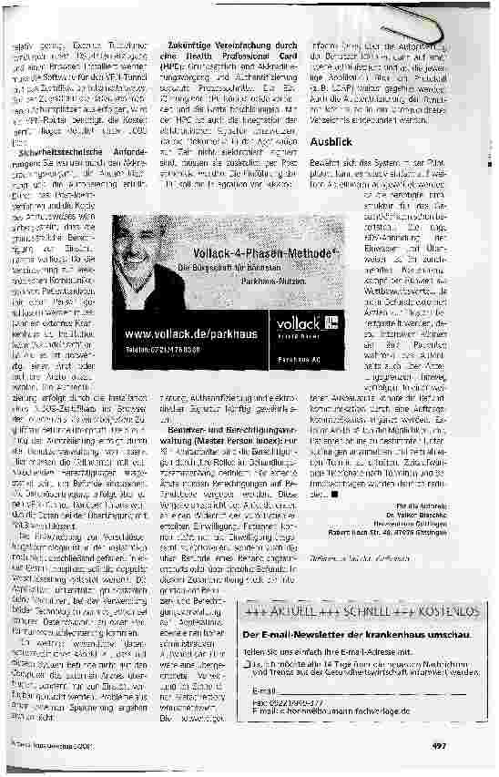 Vorschauseite 4: Herausforderung DatenschutzExterne Befundkommunikation über eine Web-Applikatio