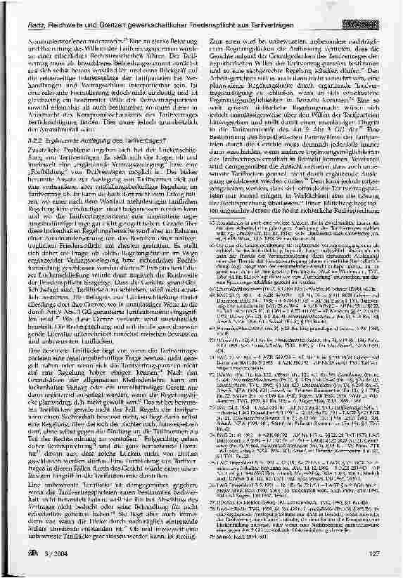 Vorschauseite 6: Reichweite und Grenzen gewerkschaftlicher Friedenspflicht aus Tarifverträgen (Teil 1, Ziff. 1 bis 3)