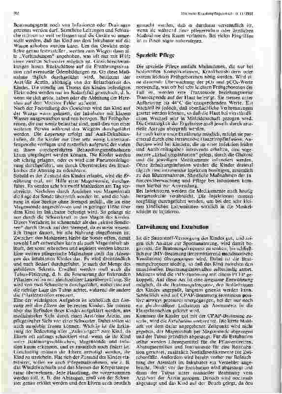 Vorschauseite 3: Die Pflege langzeitbeatmeter Kinder