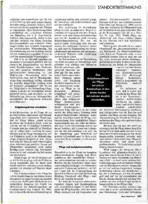 Vorschauseite 2: Auf dem Weg zu einem neuen Selbstverständnis Pflege zwischen Sozialwissenschaft und Medizin