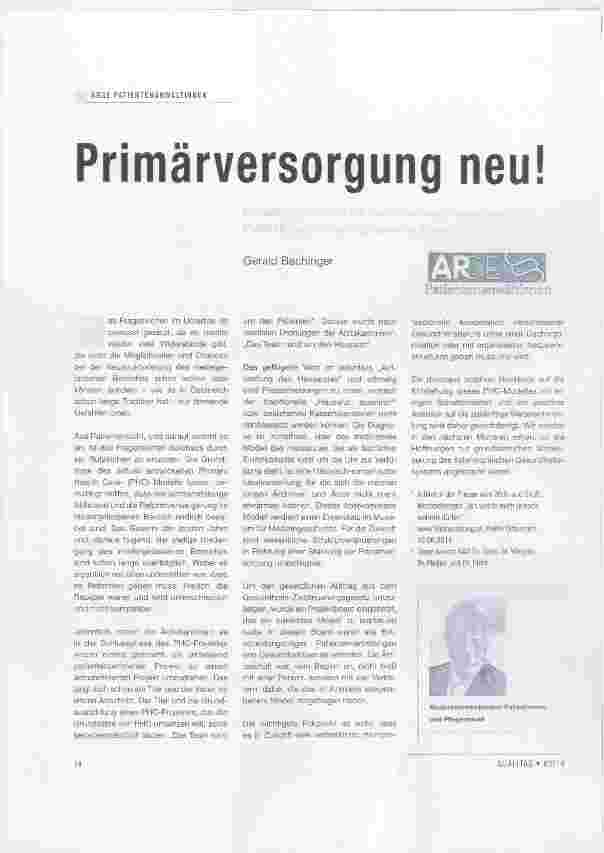 Vorschauseite 1: Primärversorgung neu!