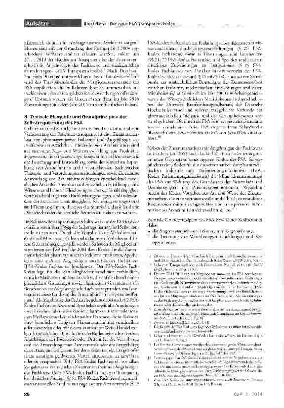 Vorschauseite 2: Zusammenarbeit von Pharma-Unternehmen und Fachkreisen Der neue FSA-Transparenzkodex