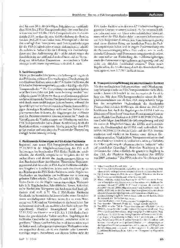Vorschauseite 5: Zusammenarbeit von Pharma-Unternehmen und Fachkreisen Der neue FSA-Transparenzkodex