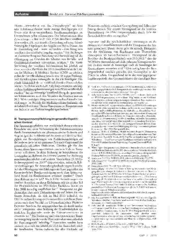 Vorschauseite 6: Zusammenarbeit von Pharma-Unternehmen und Fachkreisen Der neue FSA-Transparenzkodex