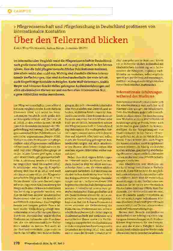 Vorschauseite 1: Über den Tellerrand blicken