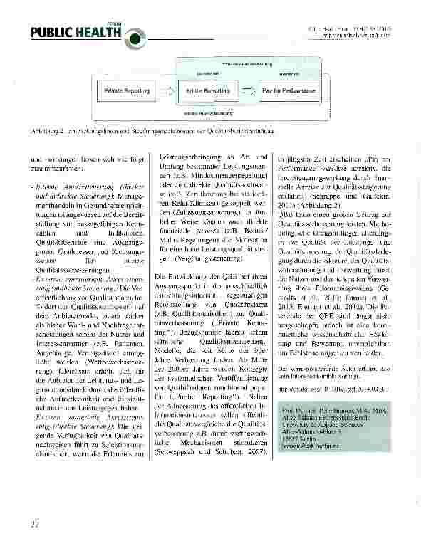 Vorschauseite 2: Qualitätsberichte und Qualitätsberichterstattung im Gesundheitswesen