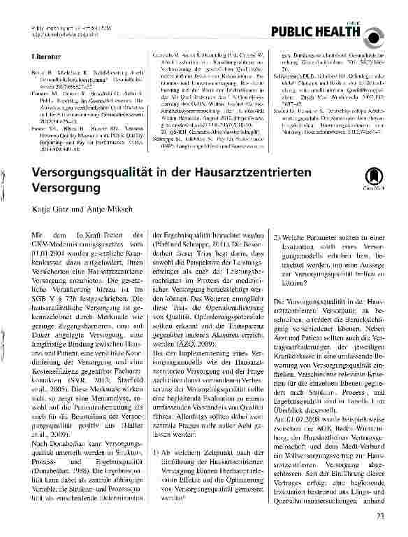 Vorschauseite 3: Qualitätsberichte und Qualitätsberichterstattung im Gesundheitswesen