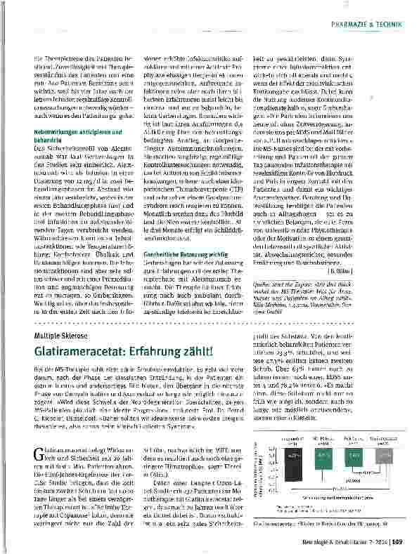 Vorschauseite 2: Alemtuzumab - erste Erfahrungen aus dem Praxisalltag