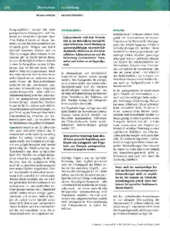 Vorschauseite 6: Postoperative Schmerztherapie