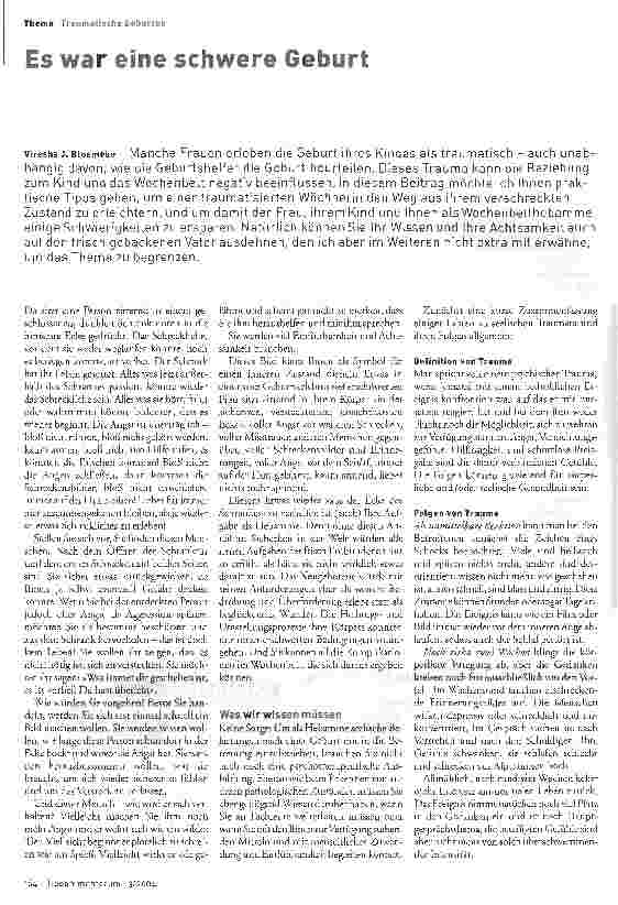 Vorschauseite 1: Es war eine schwere Geburt