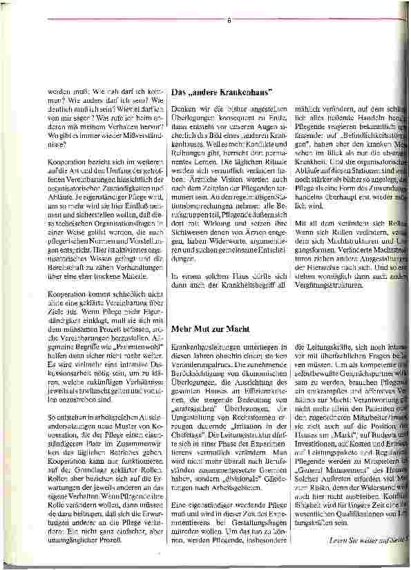 Vorschauseite 3: Veränderung braucht den Mut von Störfaktoren Was Eigenständigkeit Pfl.Handelns für die Kooperation im Krankenhaus bedeutet