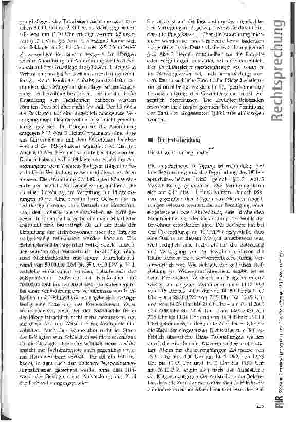 Vorschauseite 3: Zum überwiegenden Einsatz von Pflegefachkräften gemäß § 5 Abs. 1 HeimPersV