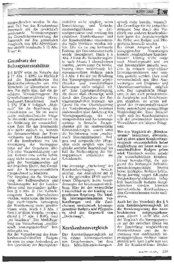 Vorschauseite 2: BPflV 1995: Regierungsbeschluß