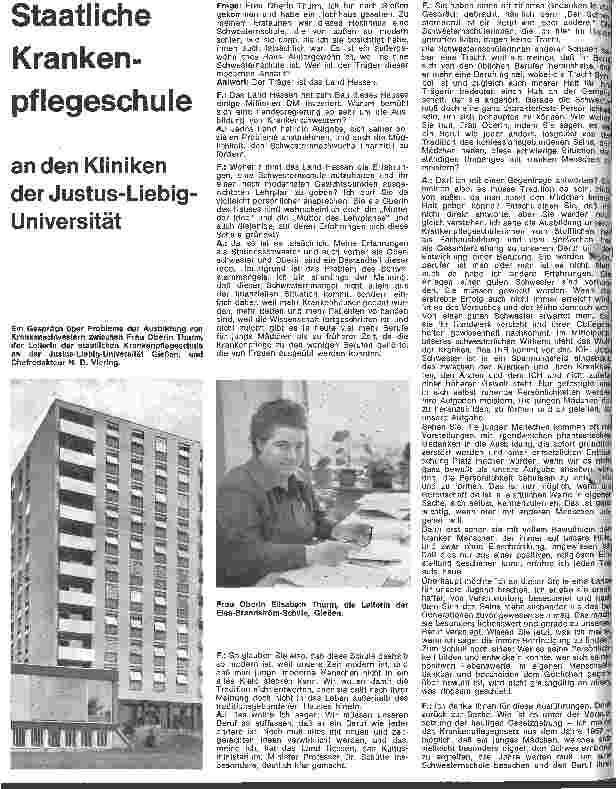 Vorschauseite 1: Staatliche Krankenpflegeschule an den Kliniken der Justus-Liebig-Universität