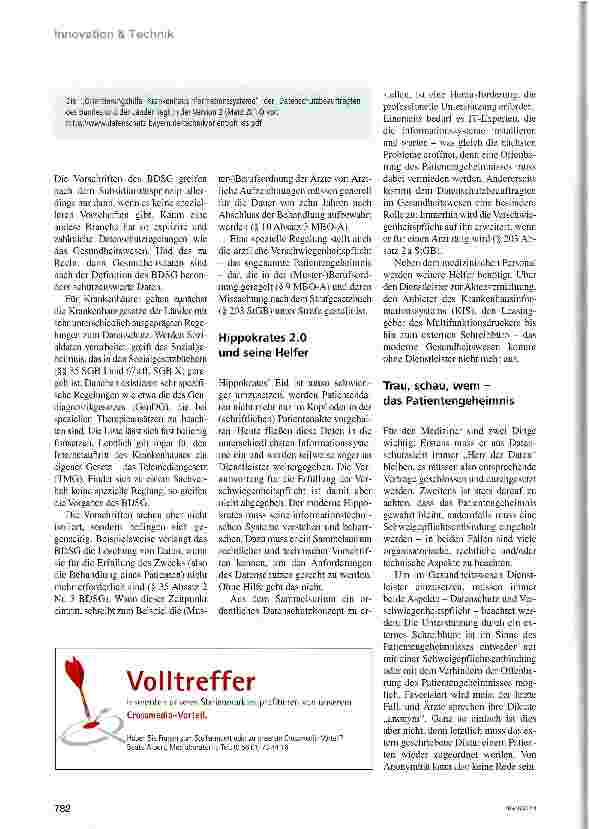 Vorschauseite 2: Also sprach Hippokrates