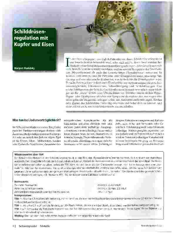 Vorschauseite 1: Schilddrüsenregulation mit Kupfer und Eisen