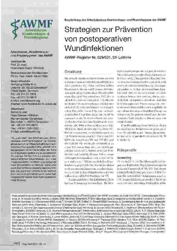 Vorschauseite 1: Strategien zur Prävention von postoperativen Wundinfektionen
