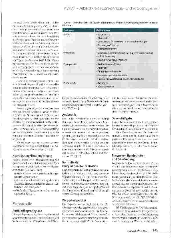 Vorschauseite 2: Strategien zur Prävention von postoperativen Wundinfektionen