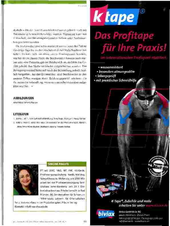 Vorschauseite 4: »Hand in Hand« - Prothesenversorgung und Physiotherapie bei AmputationspatientenTeil 7: Stumpfpflege, Abhärtung und Narbenbehandlung