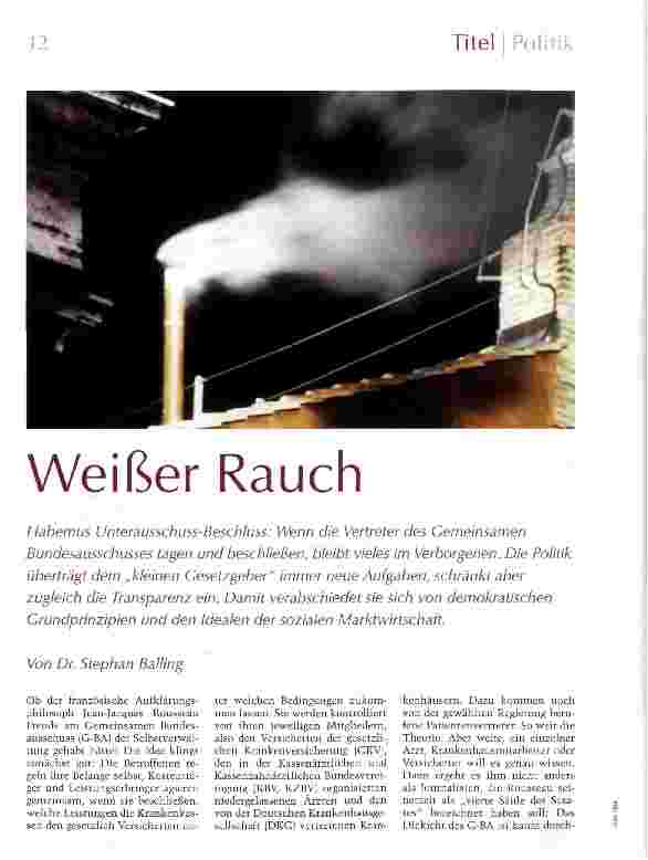 Vorschauseite 1: Weißer Rauch