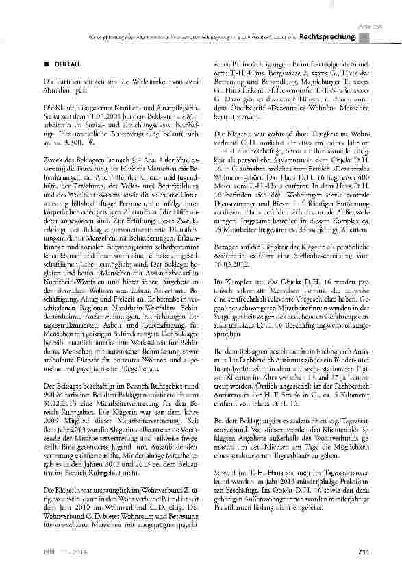 Vorschauseite 2: Zur Verpflichtung einer Arbeitnehmerin, ein erweitertes Führungszeugnis nach § 30a BRZG vorzulegen