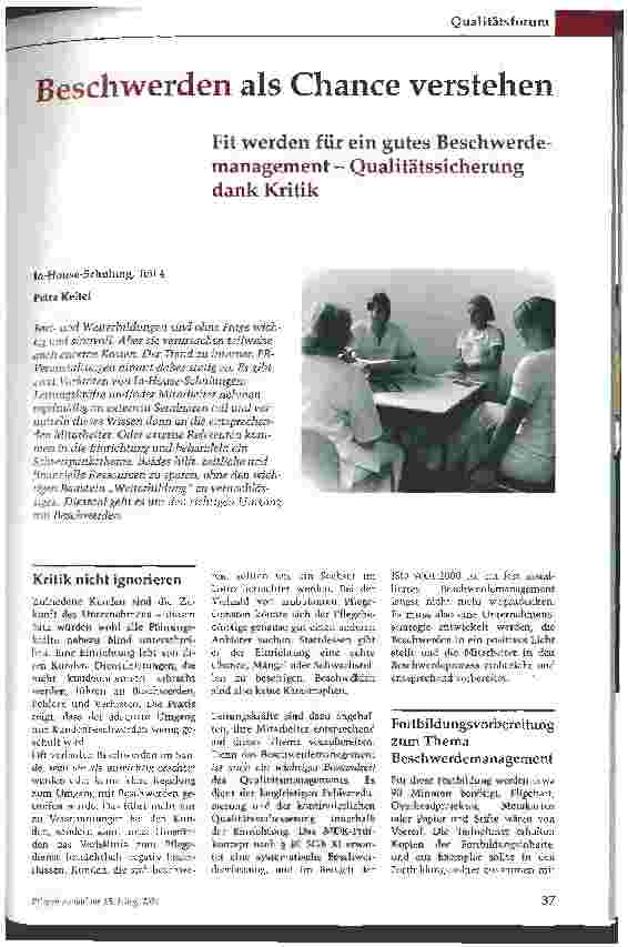 Vorschauseite 1: Beschwerden als Chance verstehen In-House-Schulung, Teil 4