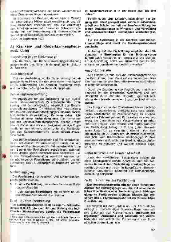 Vorschauseite 2: Stellungnahme des ADS zur Neuordnung der Krankenund Kinderkrankenpflegeausbildung