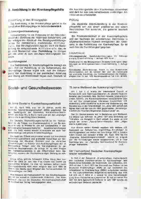 Vorschauseite 4: Stellungnahme des ADS zur Neuordnung der Krankenund Kinderkrankenpflegeausbildung