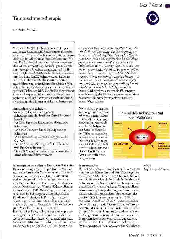Vorschauseite 1: Tumorschmerztherapie