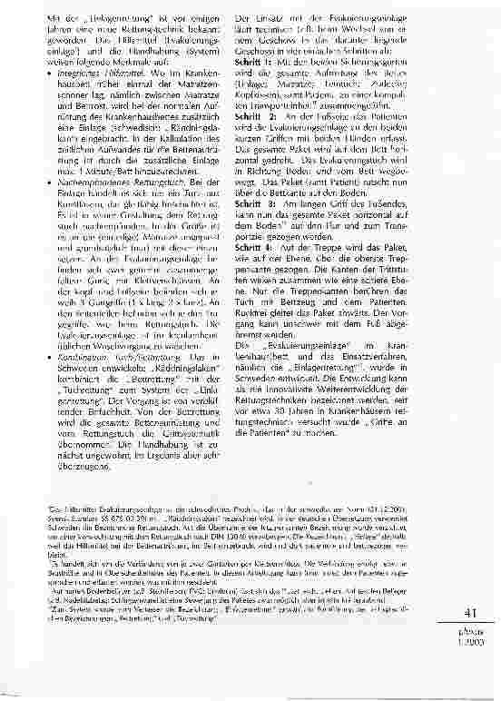 Vorschauseite 4: GRIFFE AM PATIENTEN: OPTIONEN FÜR DEN AUFZUGUNABHÄNGIGEN PATIENTENTRANSPORT